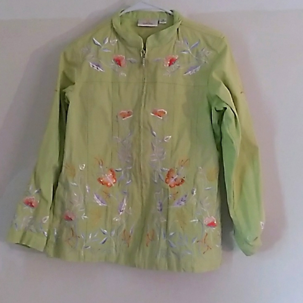 Quacker Factory Green Coats, Jackets &Vest